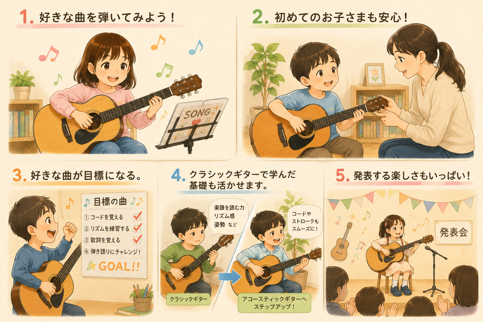 子どもアコースティックギターコース
